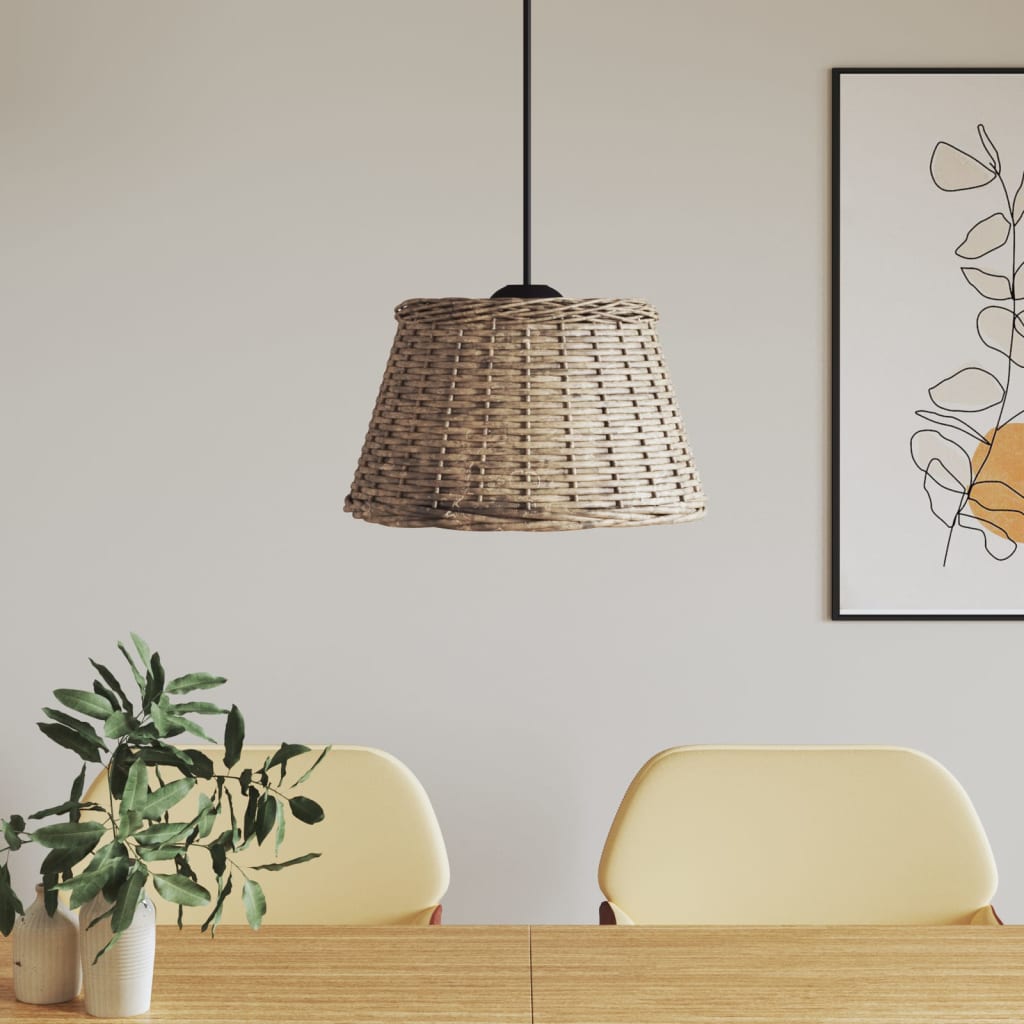 vidaXL Ceiling Lamp Shade Brown íÖ50x30 cm Wicker