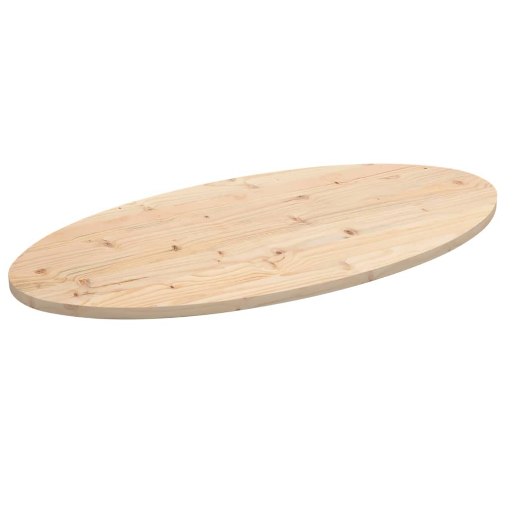 vidaXL Table Top 90x45x2.5 cm Solid Wood Pine Oval