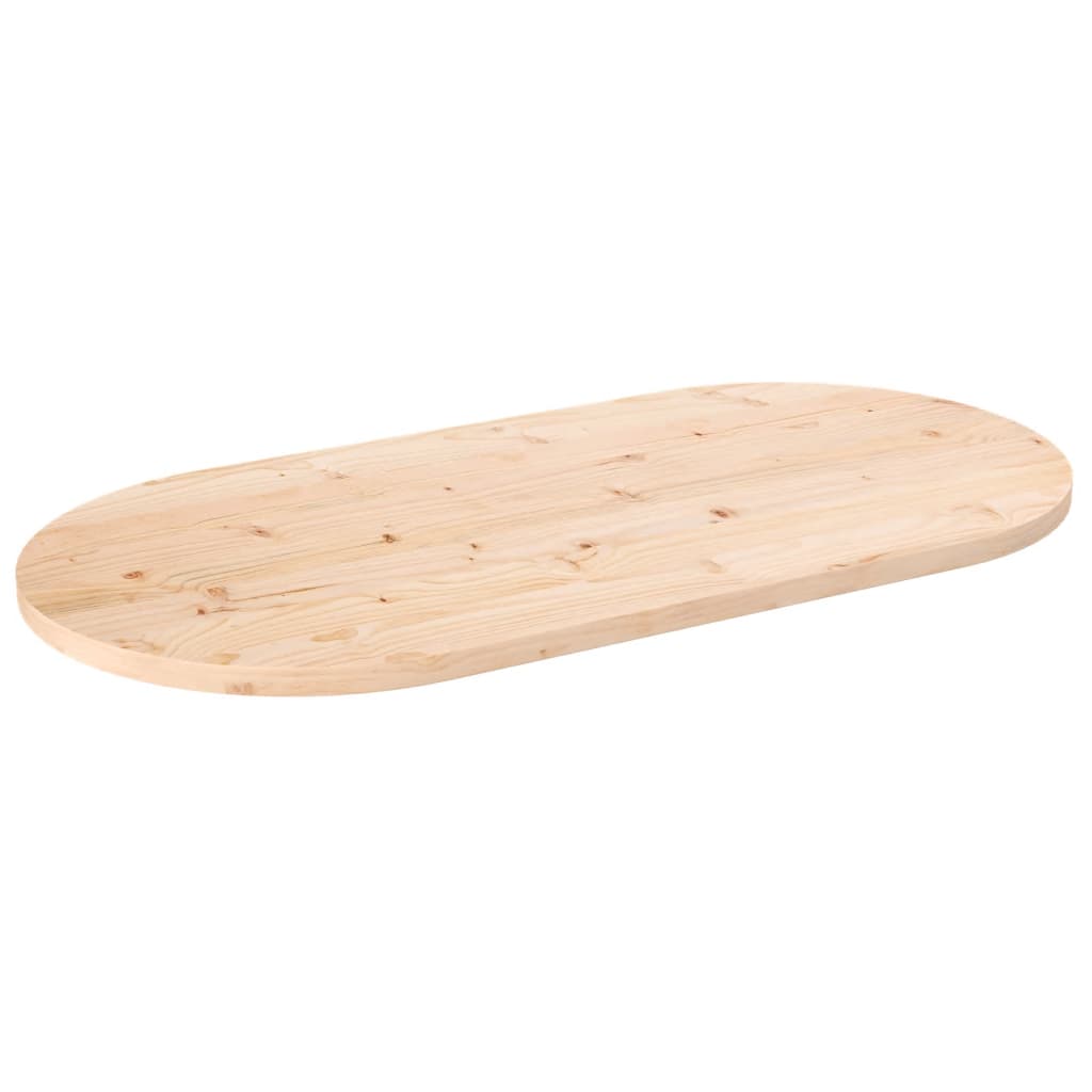 vidaXL Table Top 110x55x2.5 cm Solid Wood Pine Oval