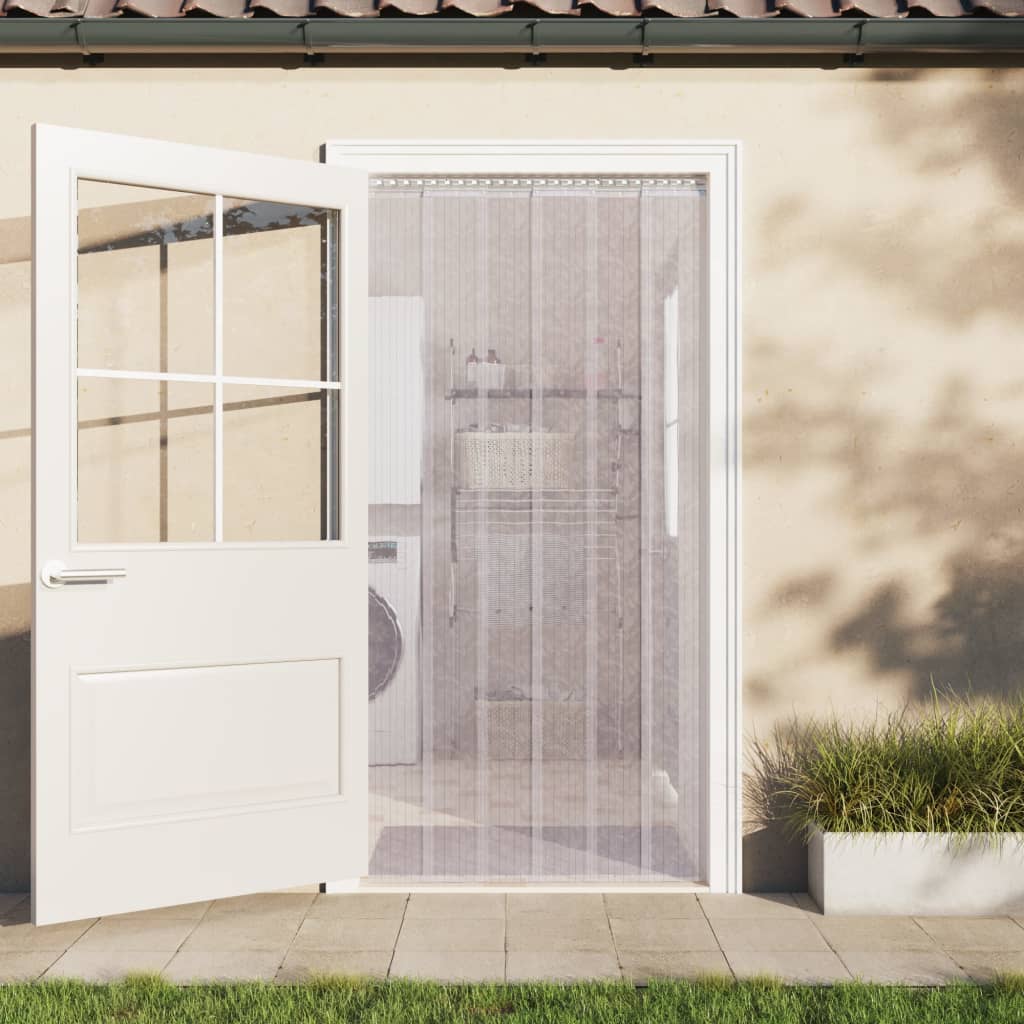 vidaXL Door Curtain Transparent 200 mmx1.6 mm 25 m PVC