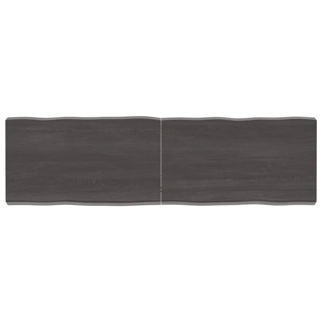 vidaXL Table Top Dark Grey 140x40x(2-6) cm Treated Solid Wood Live Edge