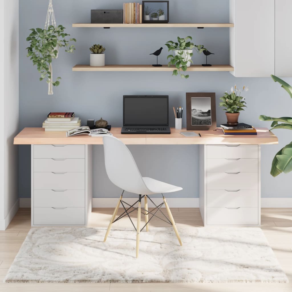 vidaXL Table Top 200x40x(2-6) cm Untreated Solid Wood Oak
