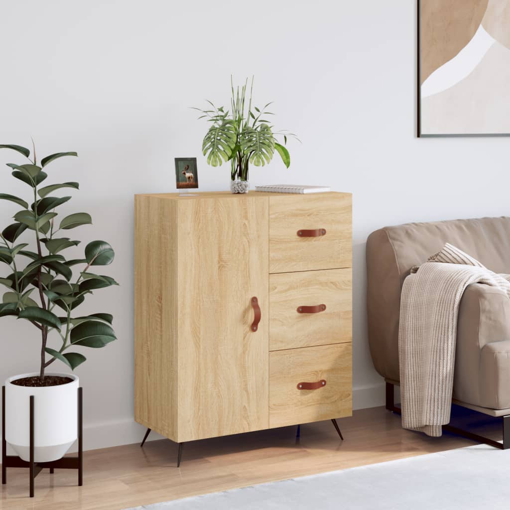 vidaXL Sideboard Sonoma Oak 69.5x34x90 cm Engineered Wood