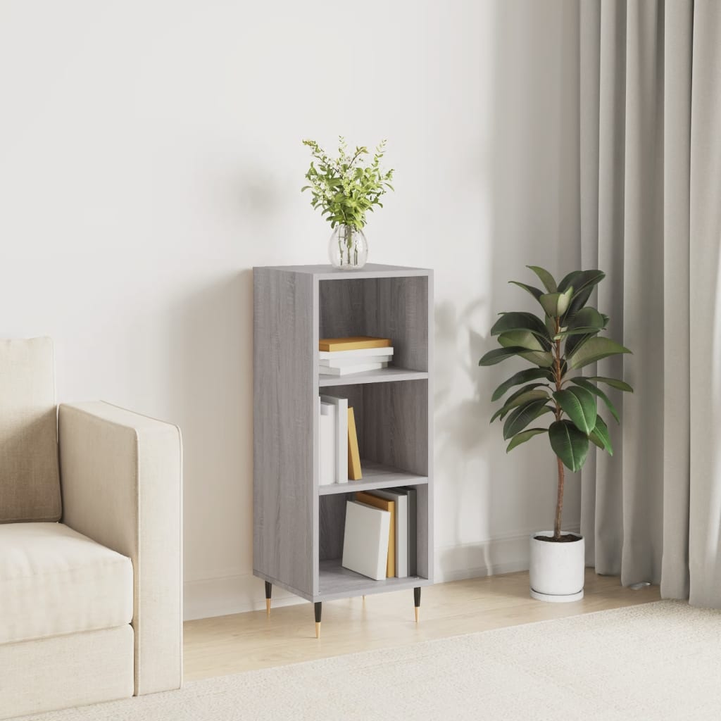 vidaXL Sideboard Grey Sonoma 34.5x32.5x90 cm Engineered Wood