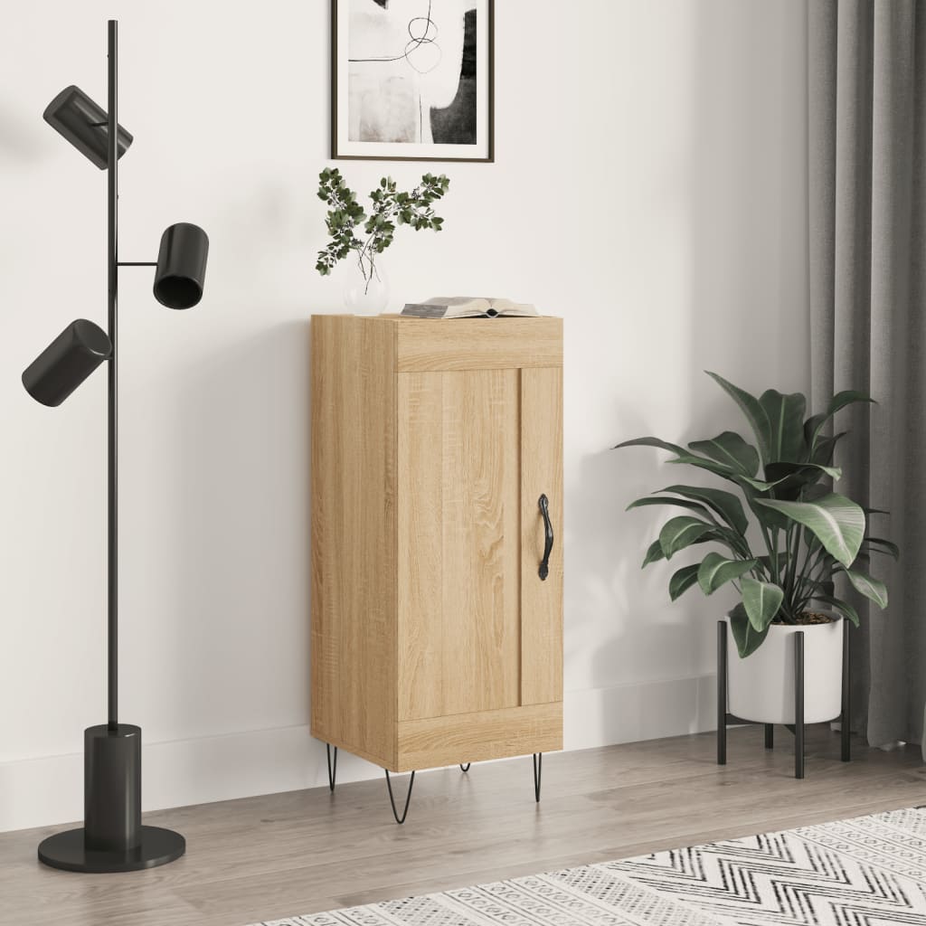 vidaXL Sideboard Sonoma Oak 34.5x34x90 cm Engineered Wood