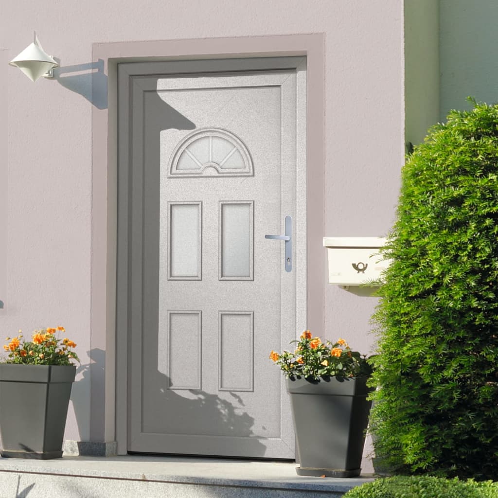 vidaXL Front Door White 88x208 cm PVC