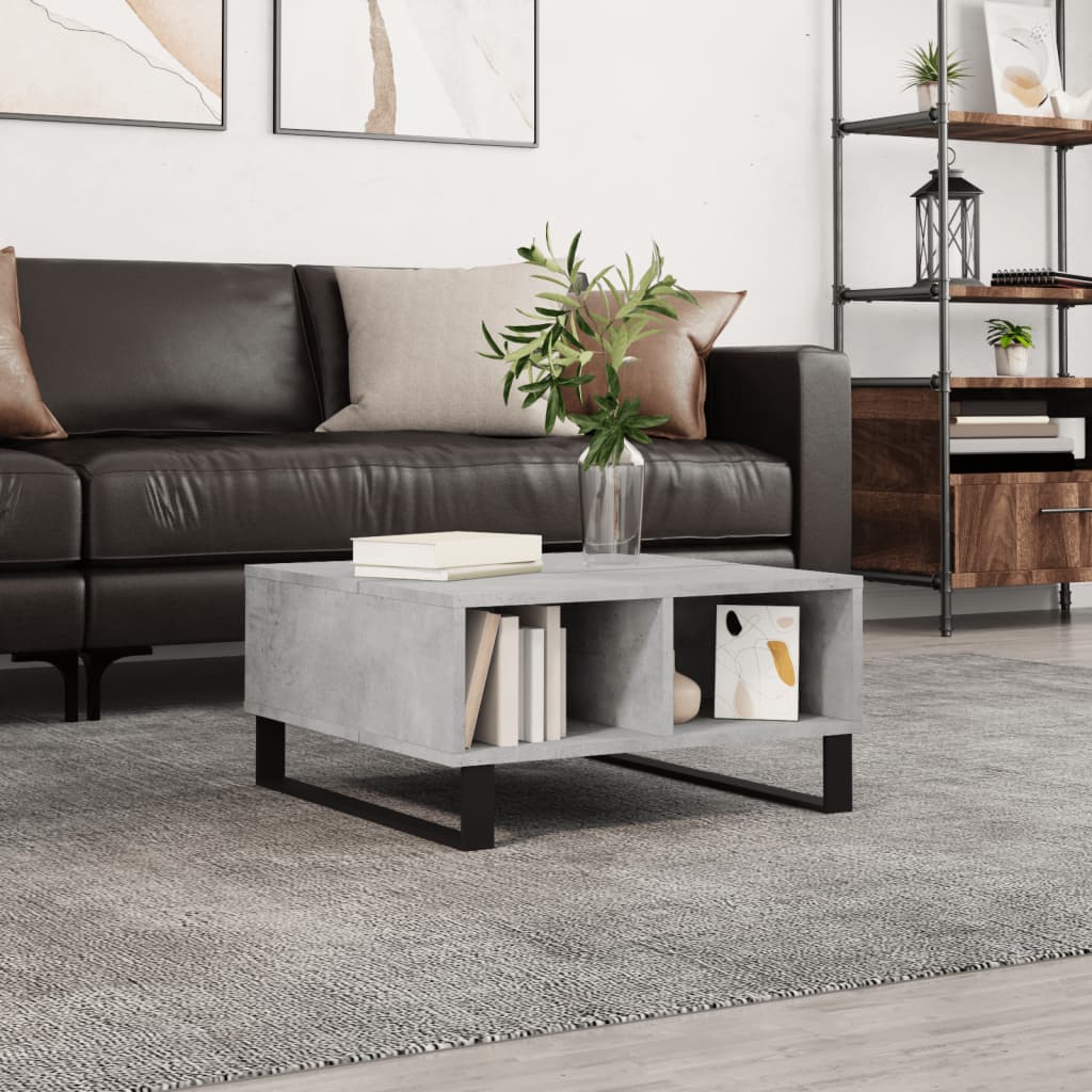 vidaXL Coffee Table Concrete Grey 60x60x30 cm Engineered Wood