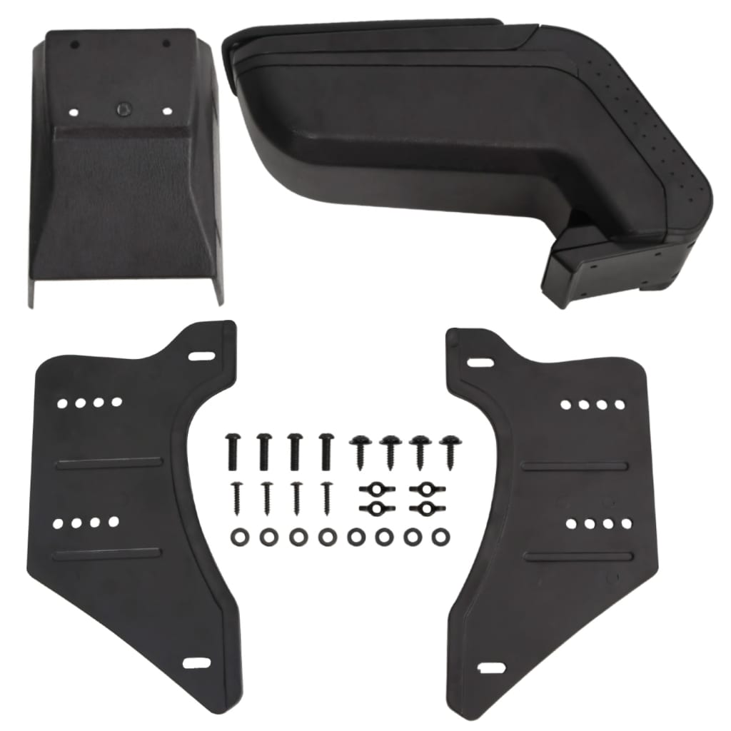 vidaXL Car Armrest Universal Black 14x30x(32-48.5) cm ABS