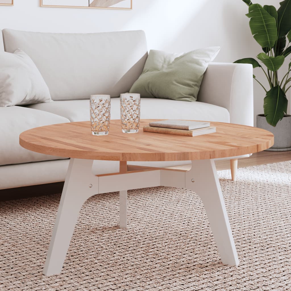 vidaXL Table Top íÖ90x2.5 cm Round Solid Wood Beech
