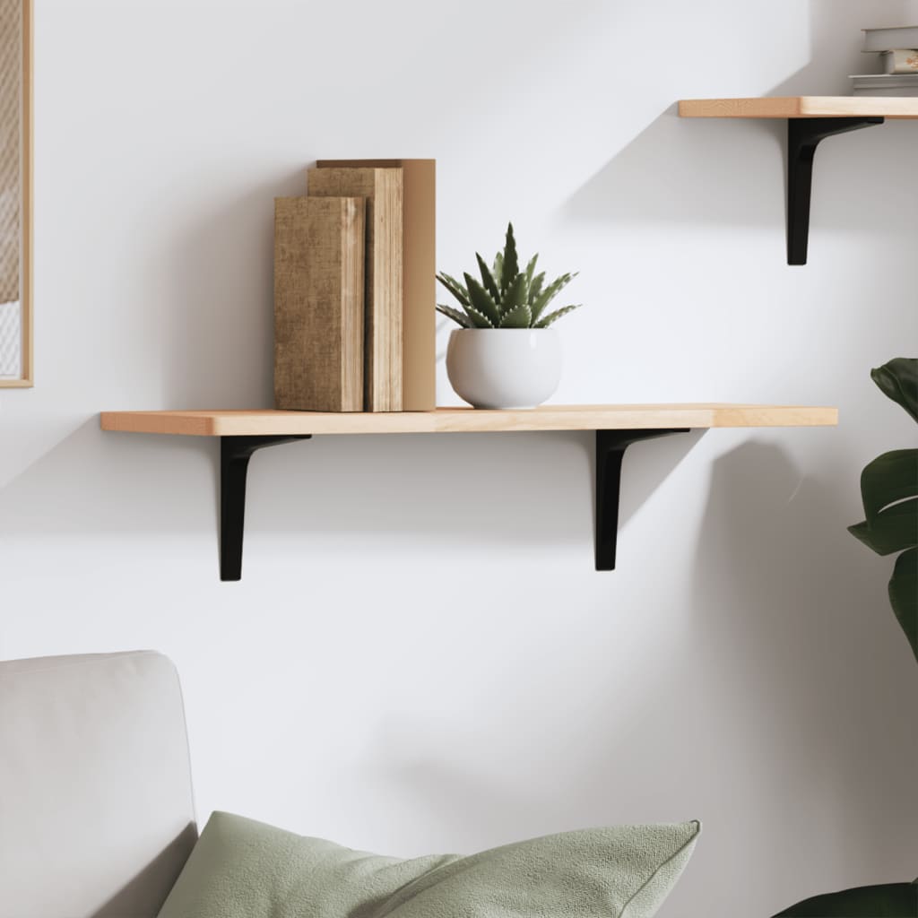 vidaXL Wall Shelf 60x20x1.5 cm Solid Wood Beech