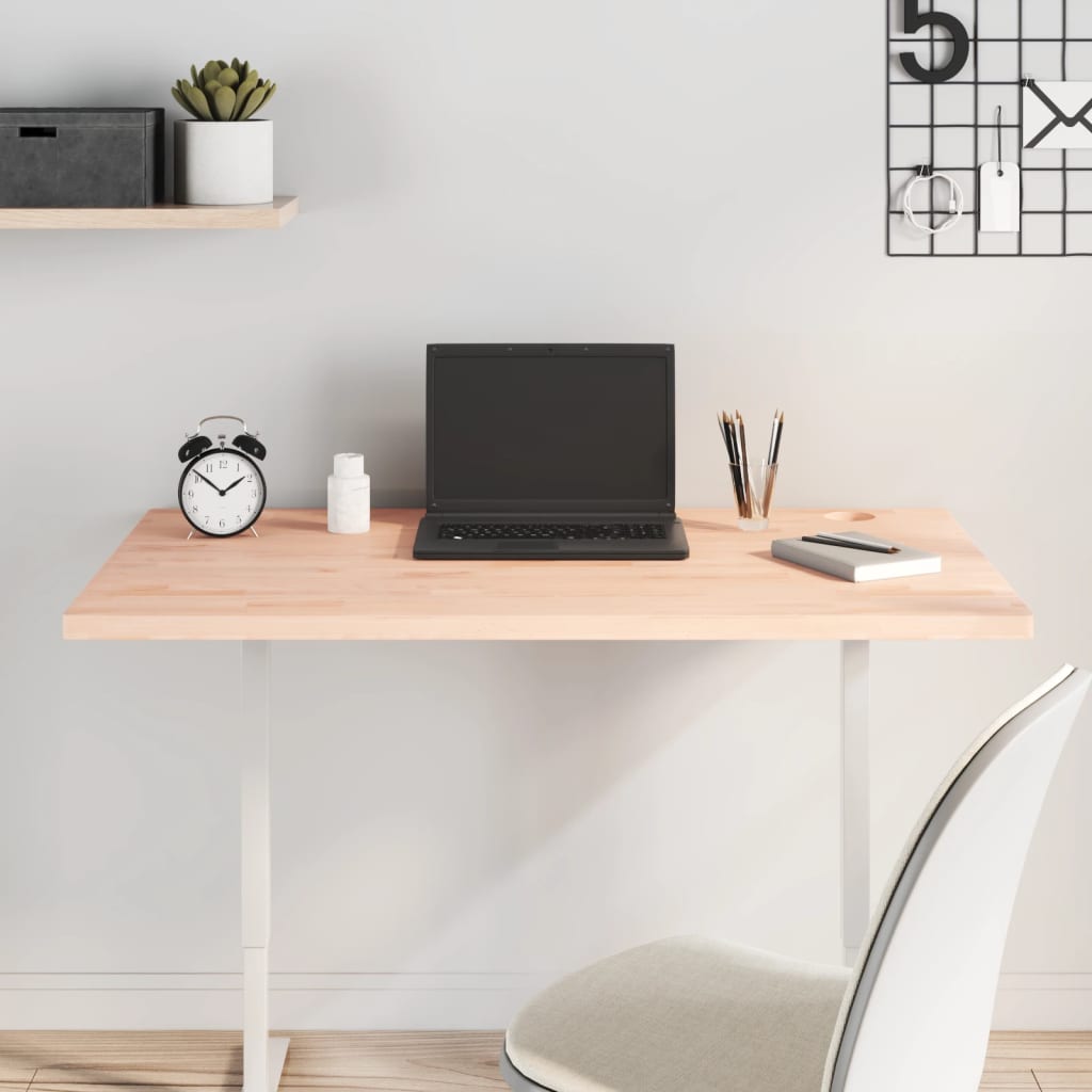 vidaXL Desk Top 100x60x2.5 cm Solid Wood Beech