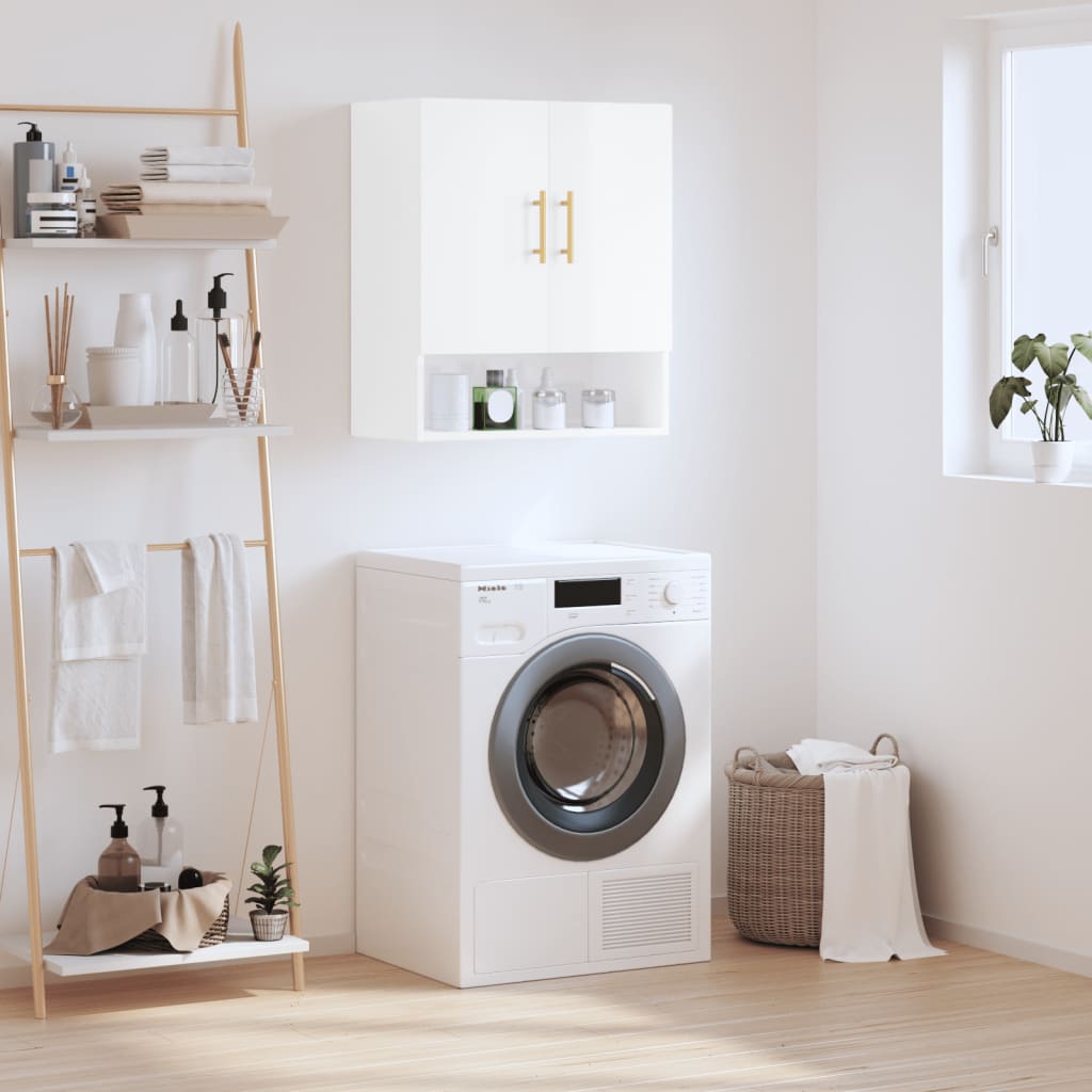 vidaXL Wall Cabinet High Gloss White 60x31x70 cm Engineered Wood