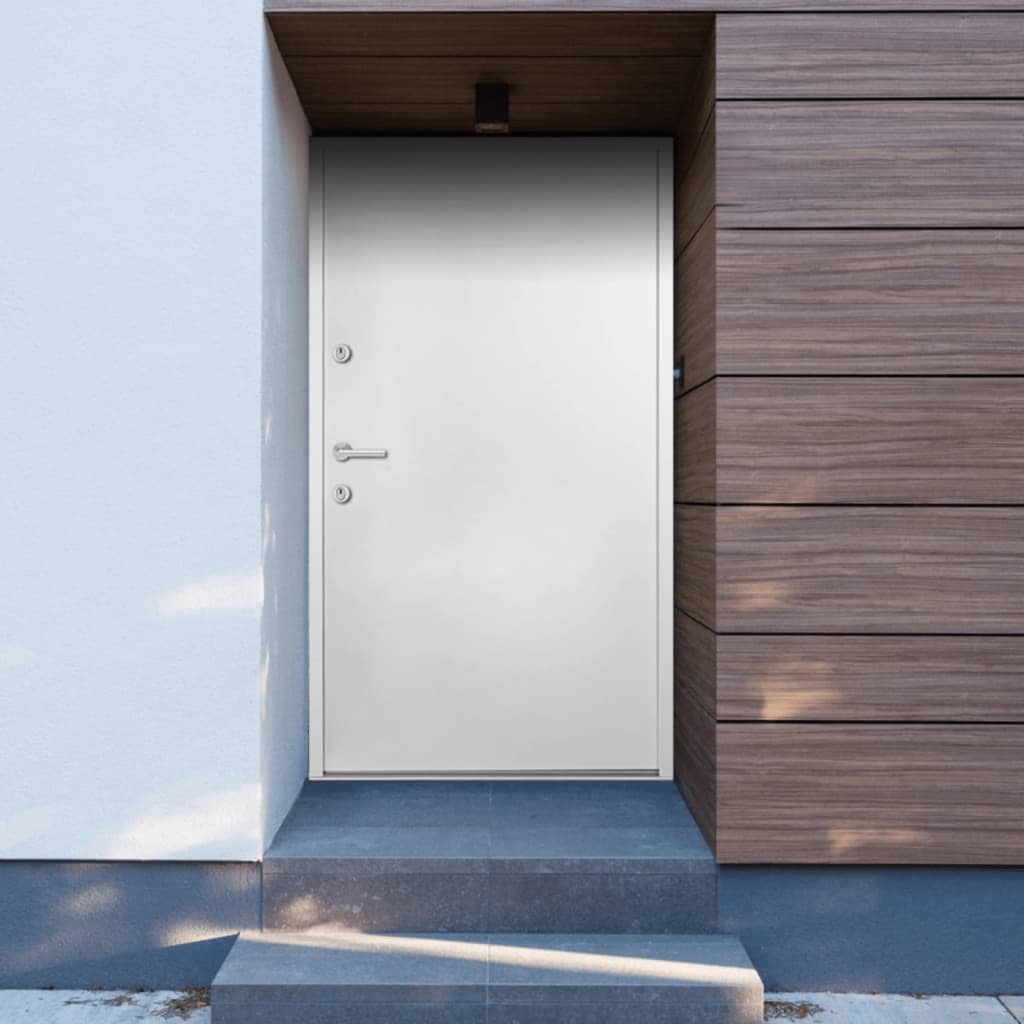 vidaXL Front Door White 100x200 cm Aluminium