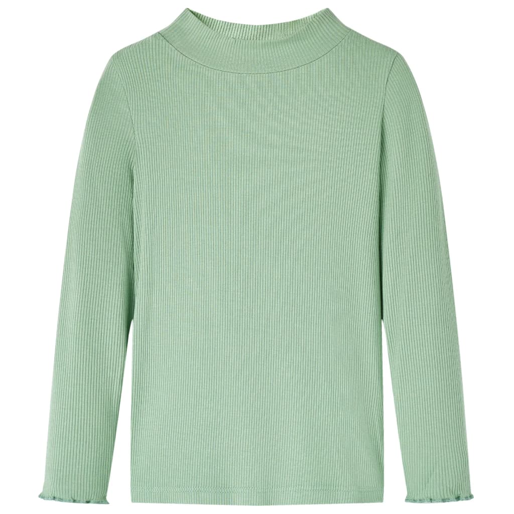 Kids' T-shirt with Long Sleeves Mock Turtleneck Dark Mint 92