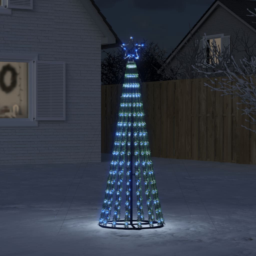 vidaXL Christmas Tree Light Cone 275 LEDs Blue 180 cm