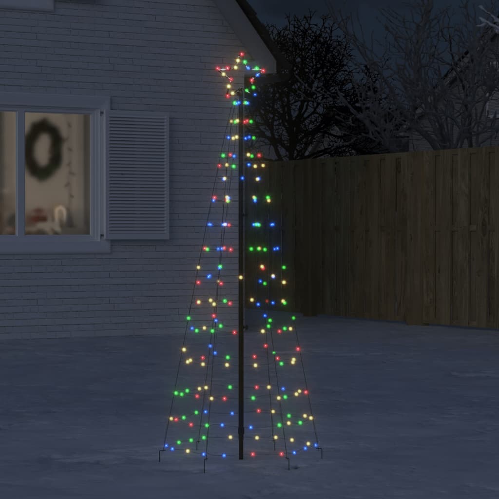 vidaXL Christmas Tree Light with Spikes 220 LEDs Colourful 180 cm