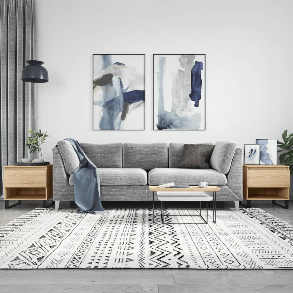 vidaXL Coffee Tables 2 pcs Sonoma Oak 50x46x50 cm Engineered Wood