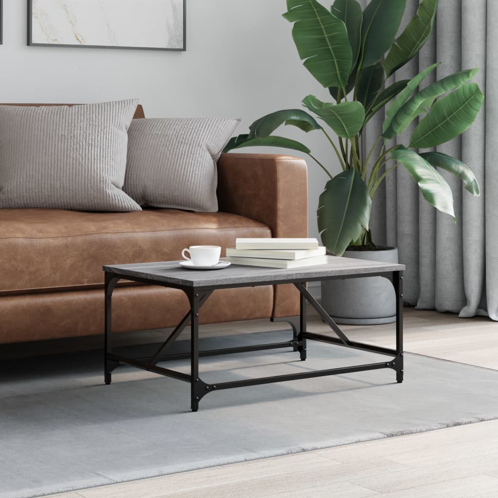 vidaXL Coffee Table Grey Sonoma 75x50x35 cm Engineered Wood