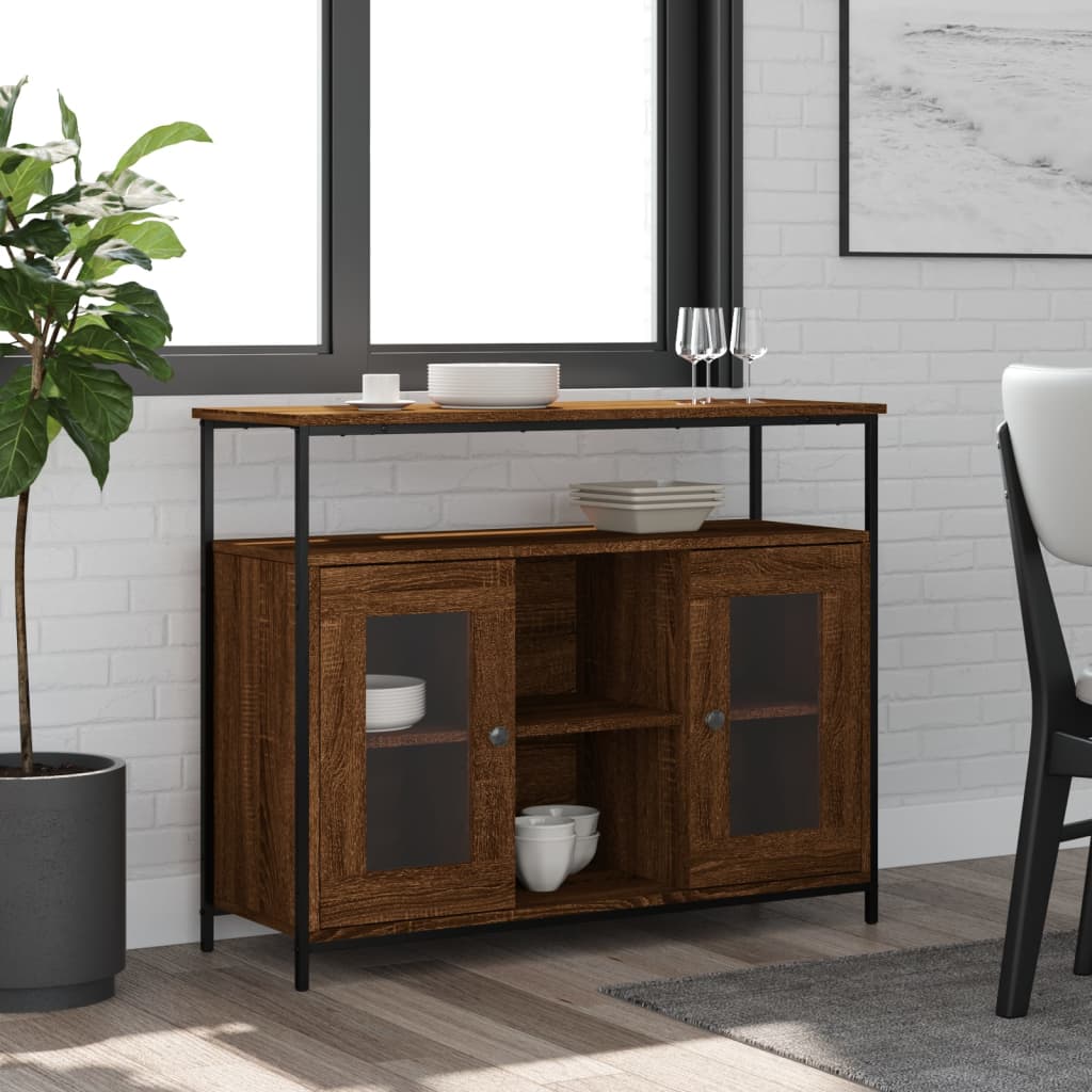 vidaXL Sideboard Brown Oak 100x35x80 cm Engineered Wood