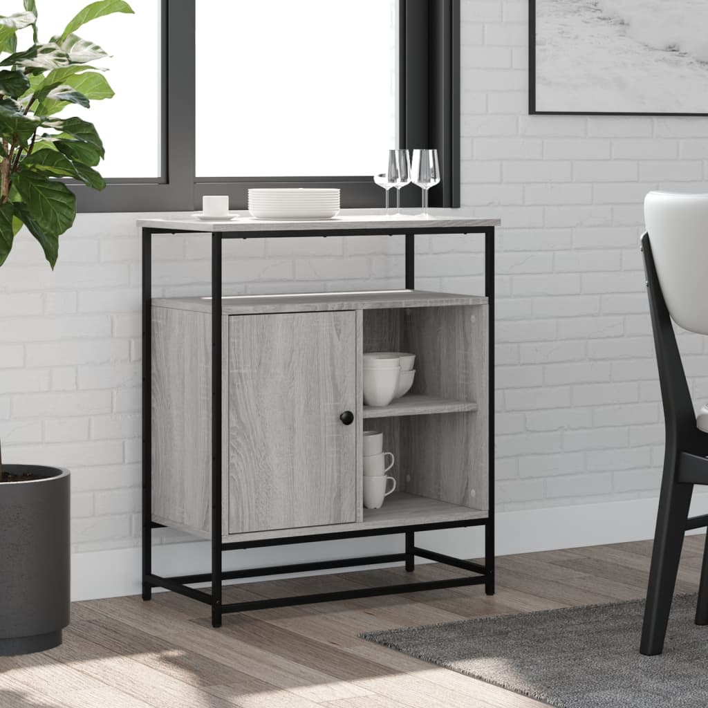 vidaXL Sideboard Grey Sonoma 69x35x80 cm Engineered Wood