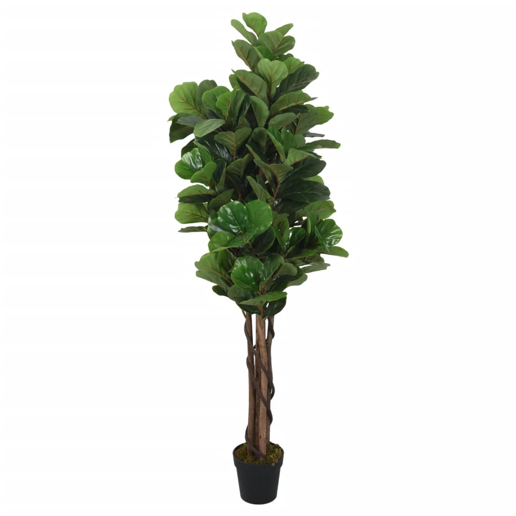 vidaXL Artificial Fiddle Leaf Fig Tree 180 Leaves 150 cm Green