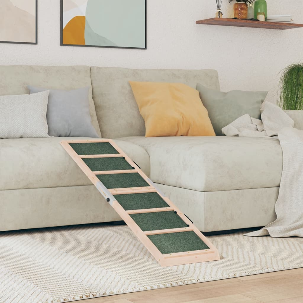 vidaXL Dog Ramp Green 120x30 cm Solid Wood Fir