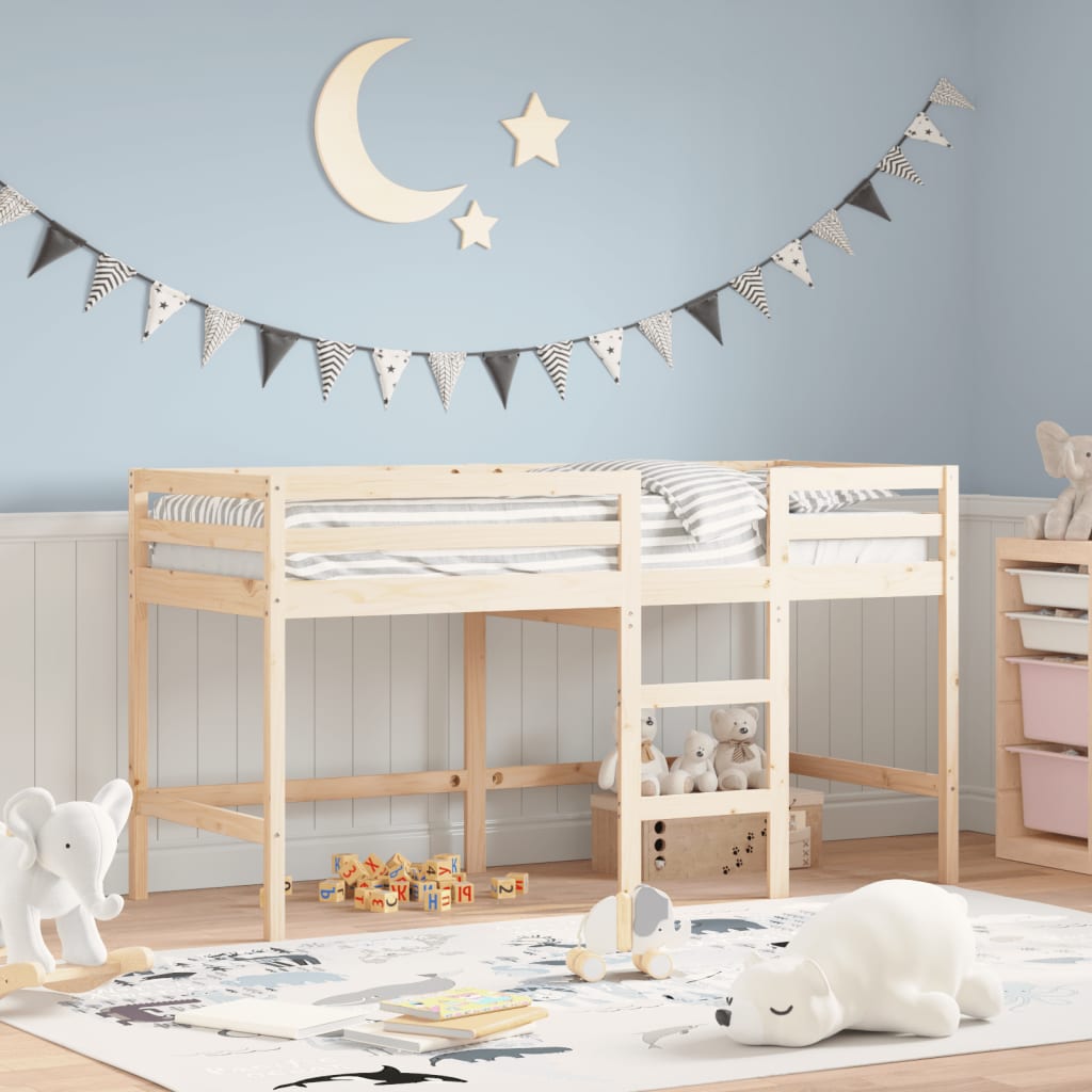 vidaXL Kids' Loft Bed with Ladder 80x200 cm Solid Wood Pine