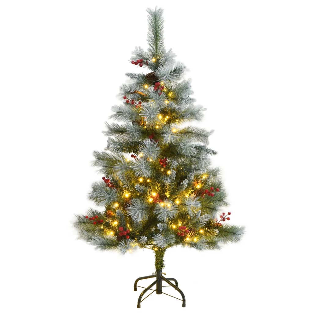 vidaXL Artificial Hinged Christmas Tree 150 LEDs 150 cm