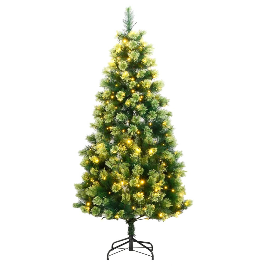vidaXL Artificial Hinged Christmas Tree 300 LEDs 240 cm