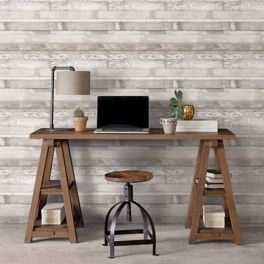 Noordwand Homestyle Wallpaper Wood Off-white and Grey