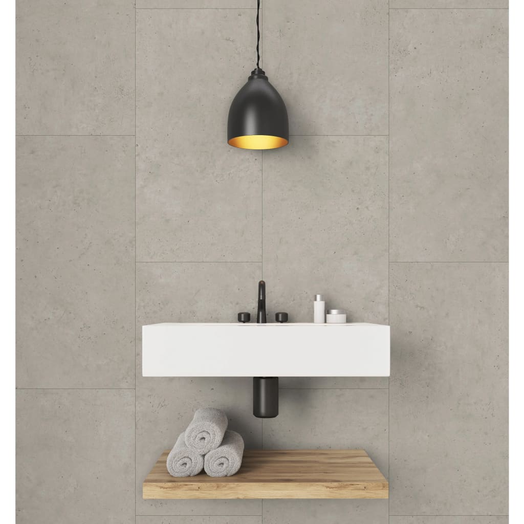 Grosfillex Wallcovering Tile Gx Wall+ 11pcs Concrete 30x60cm Beige