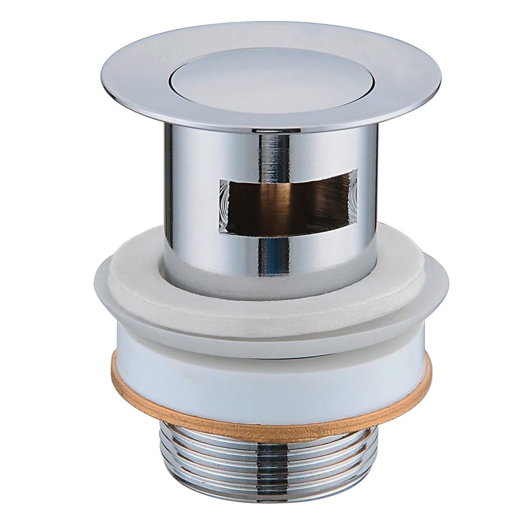 SCHÜTTE Waste Cap with Overflow Clic-Clac Brass