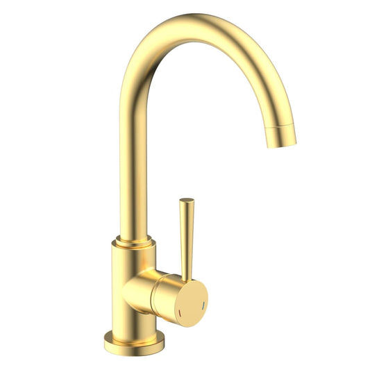 SCHíìTTE Kitchen Mixer Tap with Round Spout CORNWALL Matte Gold