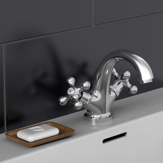 SCHíìTTE 2-Handle Basin Mixer ELK Chrome