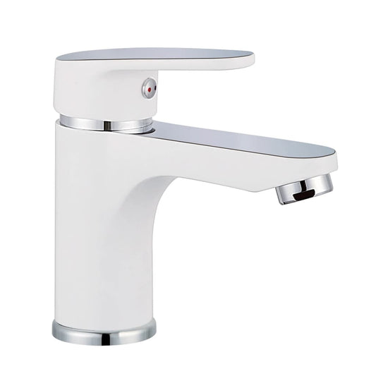 SCHíìTTE Basin Mixer Tap ALASKA White and Chrome