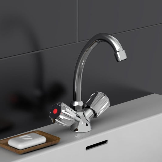 SCHíìTTE 2-Handle Basin Mixer SAVINO Chrome