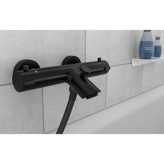 SCHíìTTE Thermostatic Bath-Shower Mixer Tap LONDON Matte Black