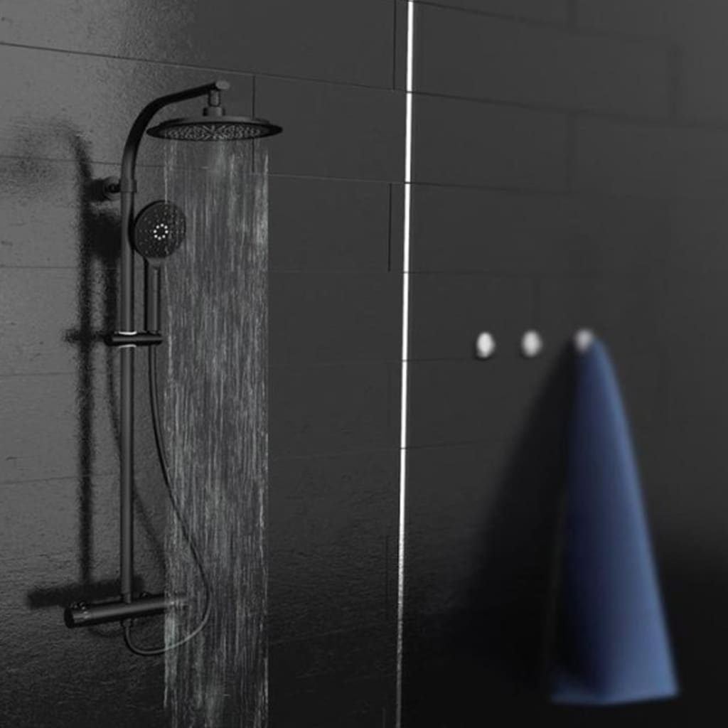 SCHíìTTE Overhead Shower Set MADURA FRESH Matt Black