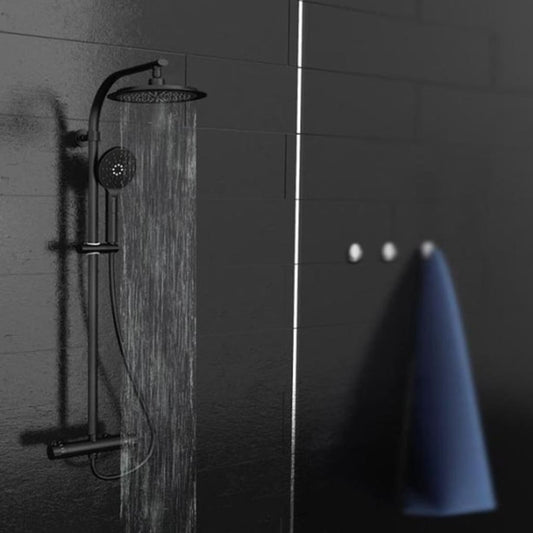 SCHíìTTE Overhead Shower Set MADURA FRESH Matt Black