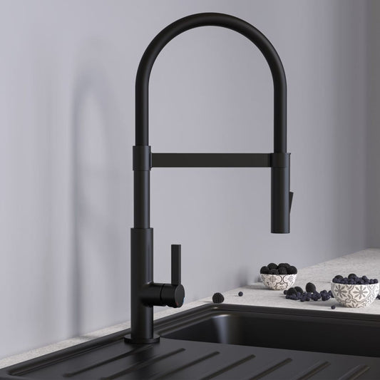 SCHíìTTE Sink Mixer MIAMI Black Matt