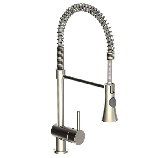 SCHíìTTE Sink Mixer with Spiral Spring CORNWALL Low Pressure Stainless Steel Look