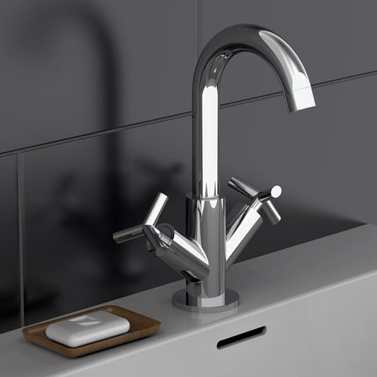 SCHíìTTE 2-Handle Basin Mixer ELIOT Chrome