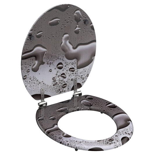 SCHíìTTE Toilet Seat GREY STEEL MDF