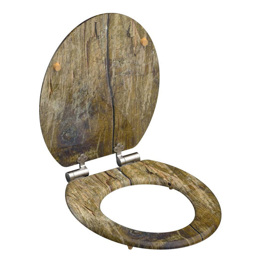 SCHíìTTE Toilet Seat Solid Wood MDF Brown