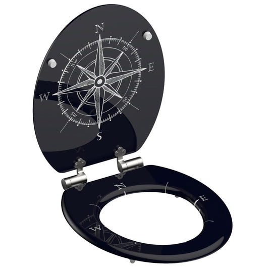 SCHíìTTE Toilet Seat with Soft-Close COMPASS