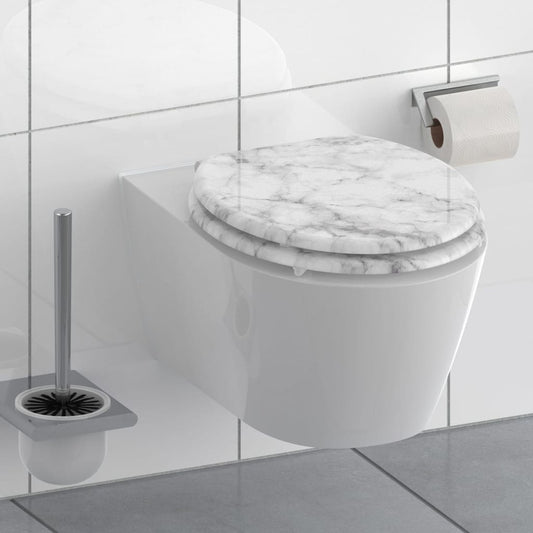 SCHíìTTE Toilet Seat with Soft-Close MARMOR STONE