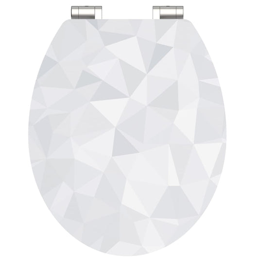 SCHíìTTE High Gloss Toilet Seat with Soft-Close DIAMOND MDF