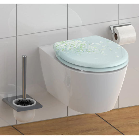 SCHíìTTE Toilet Seat with Soft-Close Quick Release FLOWER IN THE WIND