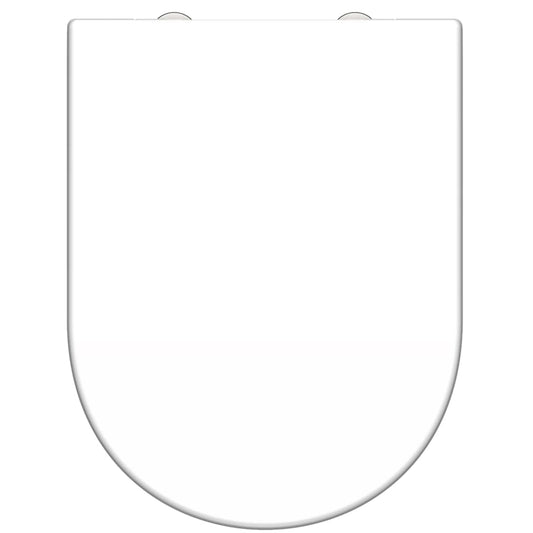 SCHíìTTE Duroplast Toilet Seat WHITE D-shape