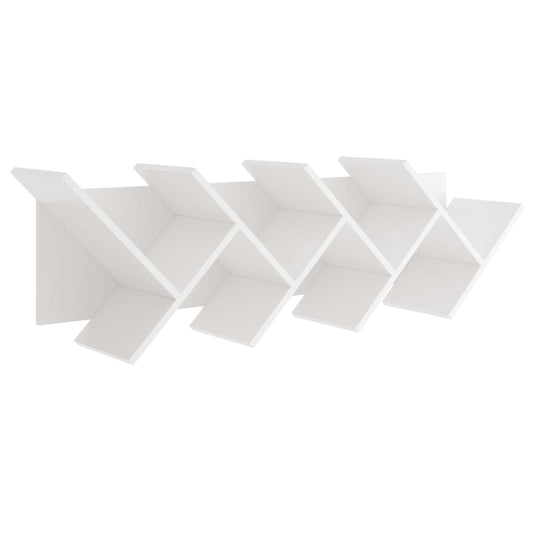 FMD Hanging Geometric Bookshelf White
